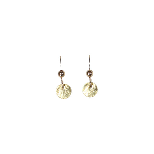 SALE - Brushed Disc Earrings - Gold / Extra Small - Earrings - Ofina