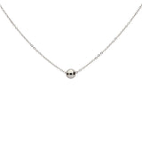 SALE - Solid Gold Faceted Mirror Ball Necklace - White Gold - Necklaces - Ofina