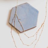 Triple Layer Ball Chain Necklace - - Necklaces - Ofina