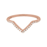 Diamonds Chevron Ring - Rose Gold - Rings - Ofina