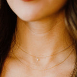 14k Solid Gold Thin Chain Necklace - - Necklaces - Ofina