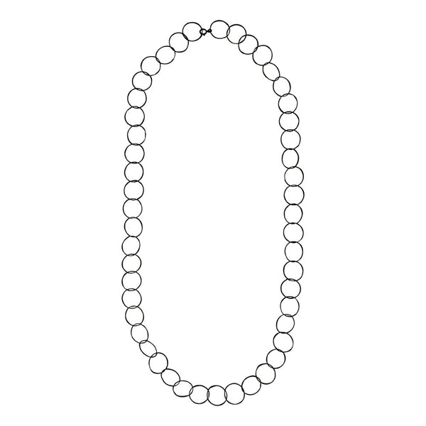 Multi-Interlocking Diamond Cut Necklace - Gunmetal - Necklaces - Ofina