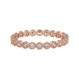 SALE - CZ Scallop Bezel Eternity Ring - Rosegold / 5 - Rings - Ofina