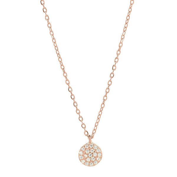 Round Multi CZ Necklace - Rosegold / 6mm - Necklaces - Ofina