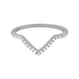 Diamonds Chevron Ring - White Gold - Rings - Ofina