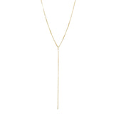 SALE - 10mm Bar / Link Y-Drop Necklace - Gold / 17 inches - Necklaces - Ofina