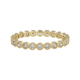SALE - CZ Scallop Bezel Eternity Ring - Gold / 5 - Rings - Ofina