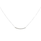 Curved Tube Necklace - Silver - Necklaces - Ofina