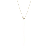 Opal Y-Drop Necklace - Gold - Necklaces - Ofina