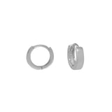 Thick Ear Huggie - Small / Silver - Earrings - Ofina