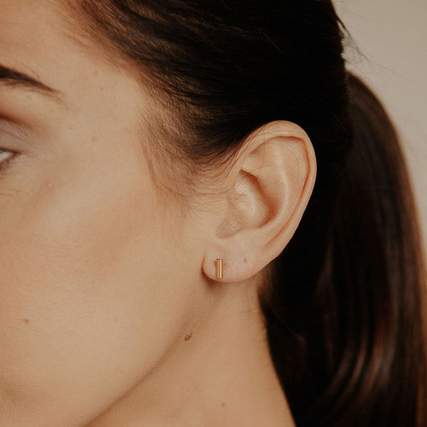 SALE - Rounded Bar Studs - - Earrings - Ofina