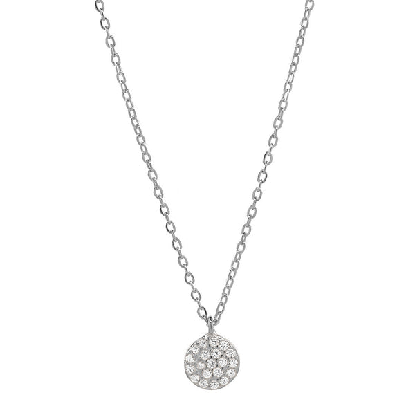 Round Multi CZ Necklace - Silver / 6mm - Necklaces - Ofina
