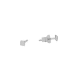 Tiny Square Studs - Silver - Earrings - Ofina