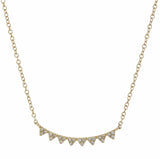 14k Diamond Chevron Necklace - Yellow Gold - Necklaces - Ofina