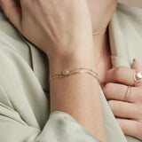 Thin Oval Link Bracelet - - Bracelets - Ofina