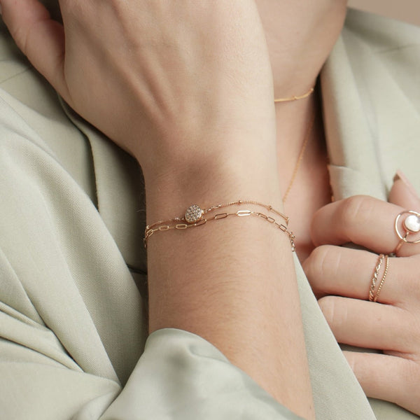 Thin Oval Link Bracelet - - Bracelets - Ofina