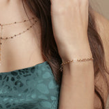 Elongated Oval & Round Link Chain Bracelet - - Bracelets - Ofina