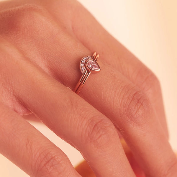 SALE - Teardrop CZ Ring - - Rings - Ofina