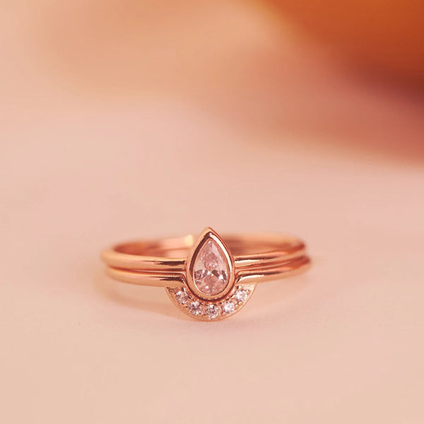 SALE - Teardrop CZ Ring - - Rings - Ofina