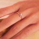 SALE-Opal / CZ Arrow Ring - - Rings - Ofina