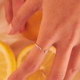 SALE - CZ / Baguette Diamond Open Band Ring - - Rings - Ofina