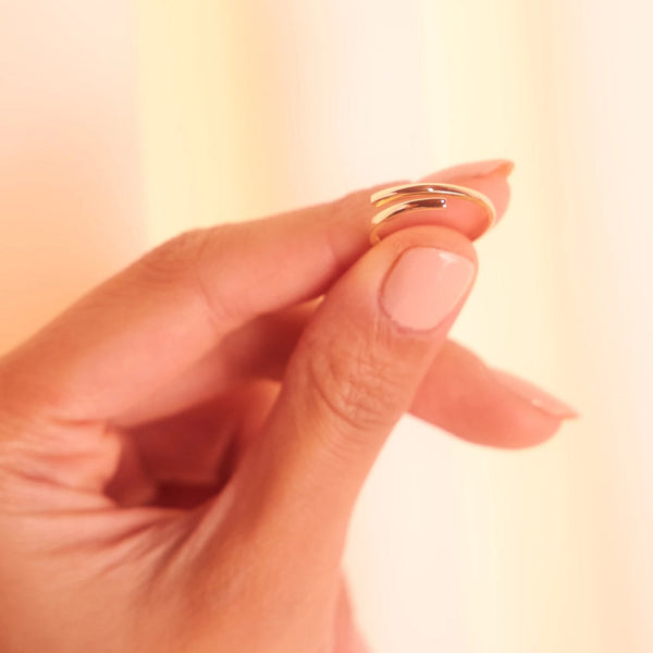 10k Solid Gold Open Twirl Ring - - Rings - Ofina