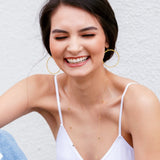 SALE - Brushed Hoop Earring - - Earrings - Ofina