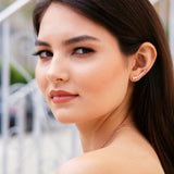 SALE - 24mm Graduated CZ Circles Ear Crawler - - Earrings - Ofina