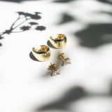 Large CZ Teardrop Studs - - Earrings - Ofina