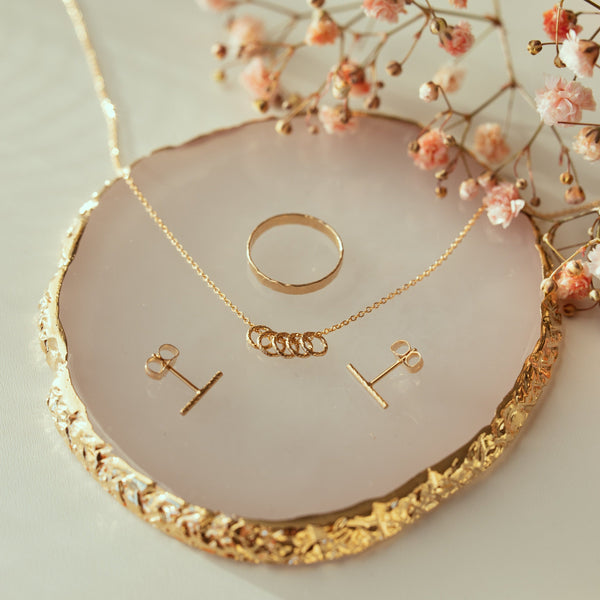 Twisted Circles Necklace - - Necklaces - Ofina