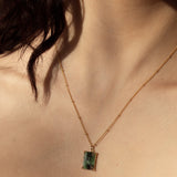 Jade Agate Emerald Necklace - - Necklaces - Ofina