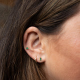 Tri-CZ Prong Studs - - Earrings - Ofina