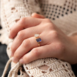 Blue Toi et Moi Ring - - Rings - Ofina