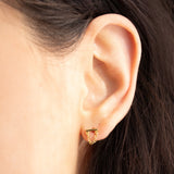 Tiny Bar Chain Dangle Studs - - Earrings - Ofina