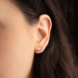 Tiny Triple Pearl Studs - - Earrings - Ofina