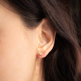 Tiny CZ Pearl Deco Studs - - Earrings - Ofina