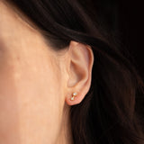 Double CZ Drop Studs - - Earrings - Ofina