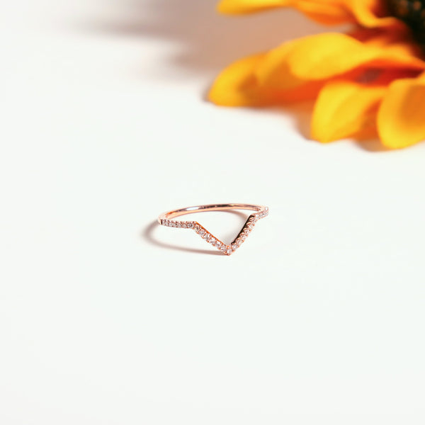 Diamonds Chevron Ring - - Rings - Ofina