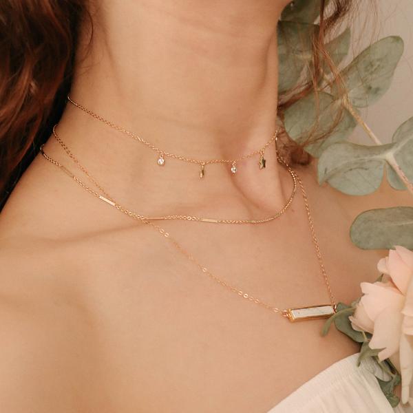 10mm Bar / Link Choker Necklace - - Necklaces - Ofina