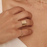 SALE-Beaded Stacking Ring - - Rings - Ofina