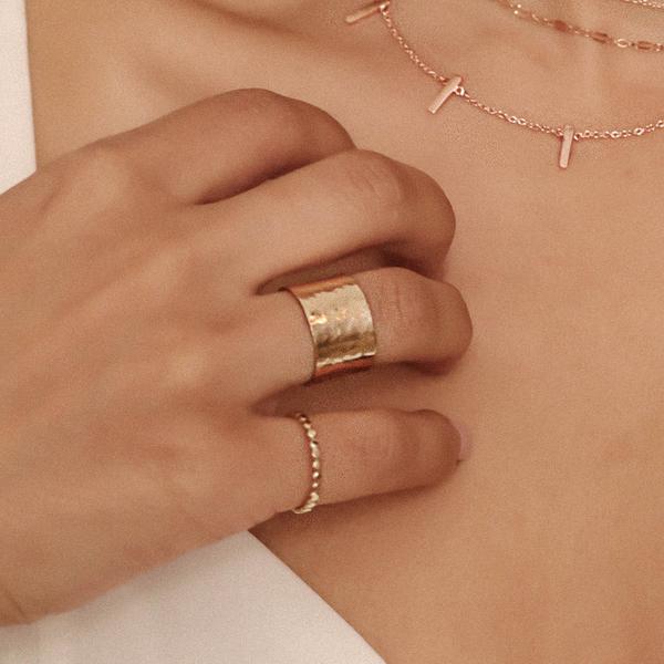 SALE-Beaded Stacking Ring - - Rings - Ofina