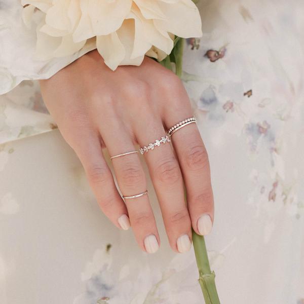 SALE-Beaded Stacking Ring - - Rings - Ofina