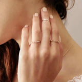 10k Solid Gold CZ Double Band Ring - - Rings - Ofina
