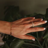 14k Solid Gold Champagne Diamond Ring - - Rings - Ofina