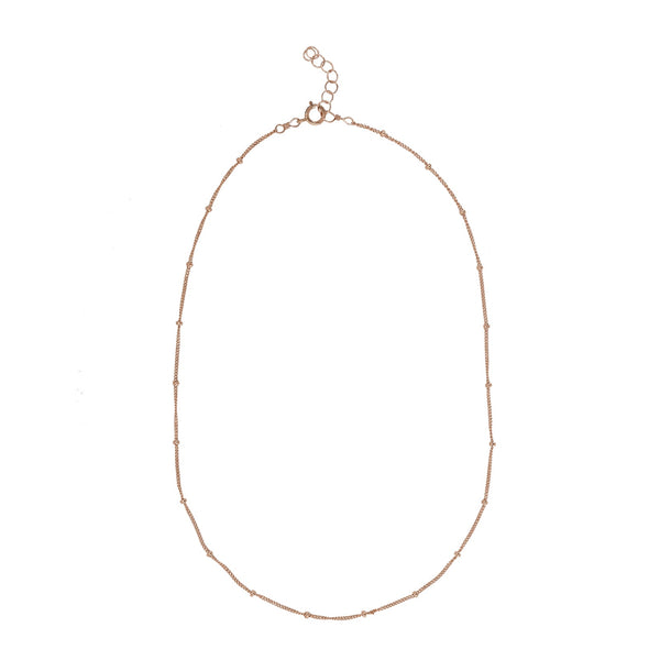 Ball Chain Choker - Rosegold / 13" - Necklaces - Ofina