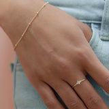 10k Solid Gold Tri-CZ Ring - - Rings - Ofina