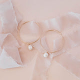 Detachable Pearl Hoop Earrings - - Earrings - Ofina