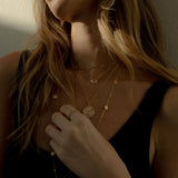 Tiny Triple Disc Choker Necklace - - Necklaces - Ofina