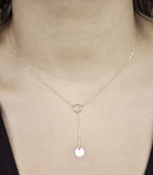 SALE - Y-Drop Disc Necklace - - Necklaces - Ofina