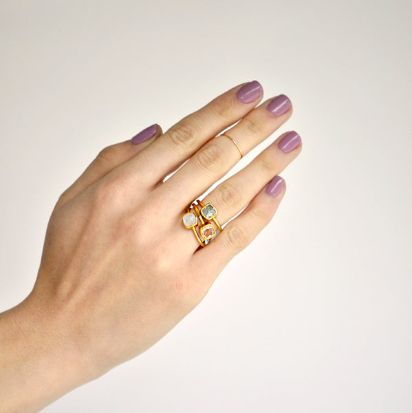 Diamond Cut Knuckle Ring - - Rings - Ofina
